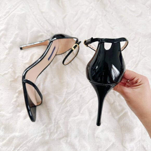 Stuart Weitzman Nudist 80 Patent Leather Naked Sandals Size 11 - Picture 6 of 9